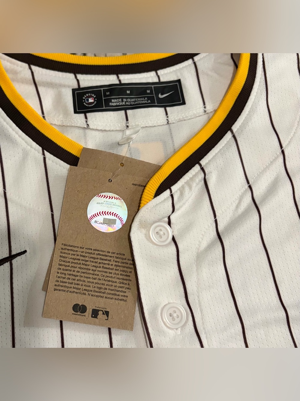 Nike Authentic San Diego Padres Baseball MLB Pinstripe Jersey Men’s Size: Medium - Picture 5 of 9